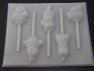 522sp Loveable You II Chocolate or Hard Candy Lollipop Mold